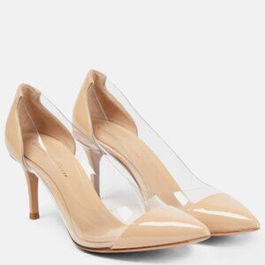 Gianvito Rossi Plexi 70 leather and PVC pumps 💯🔥💖 US Size 6 EU 36